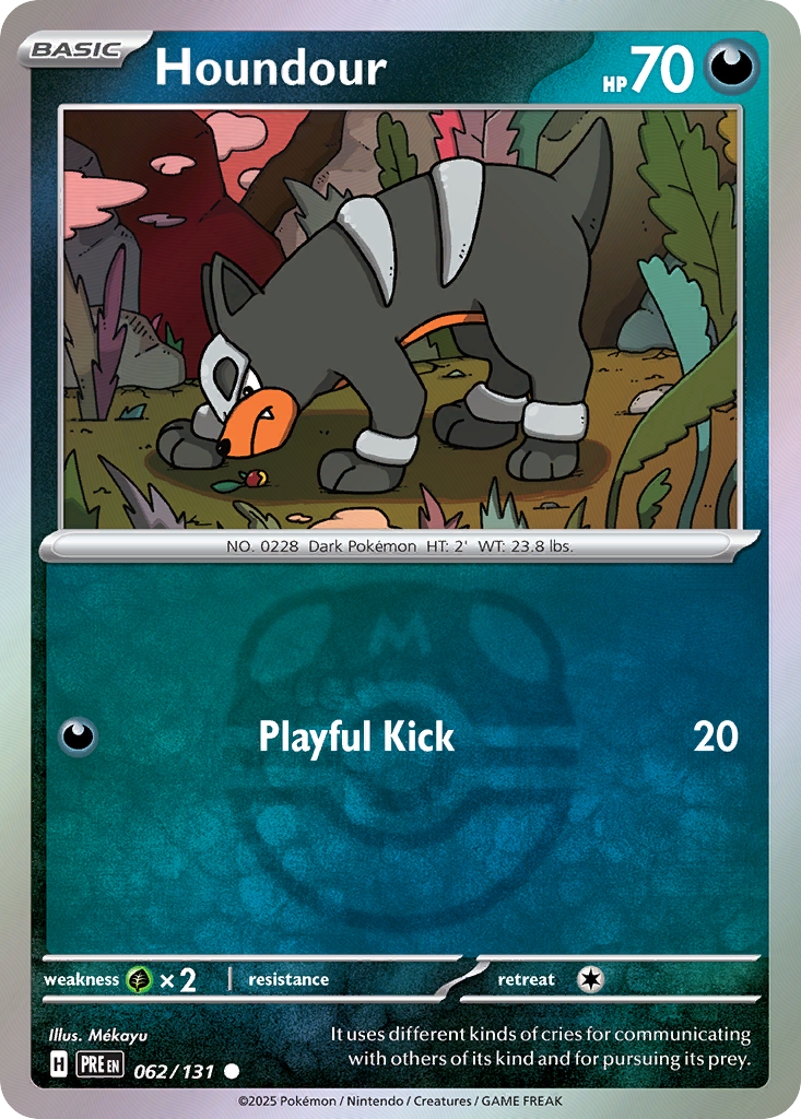 Houndour 062/131 Prismatic Evolutions Pokémon card