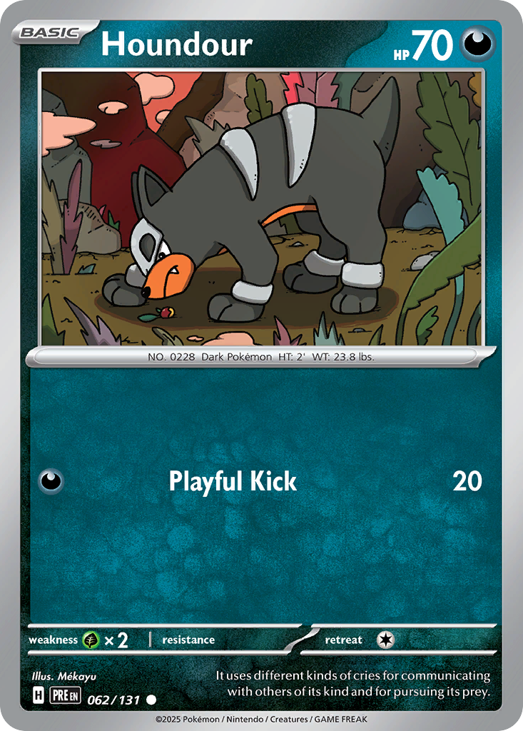 Houndour 062/131 Prismatic Evolutions Pokémon card