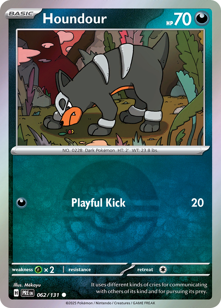 Houndour 062/131 Prismatic Evolutions Pokémon card