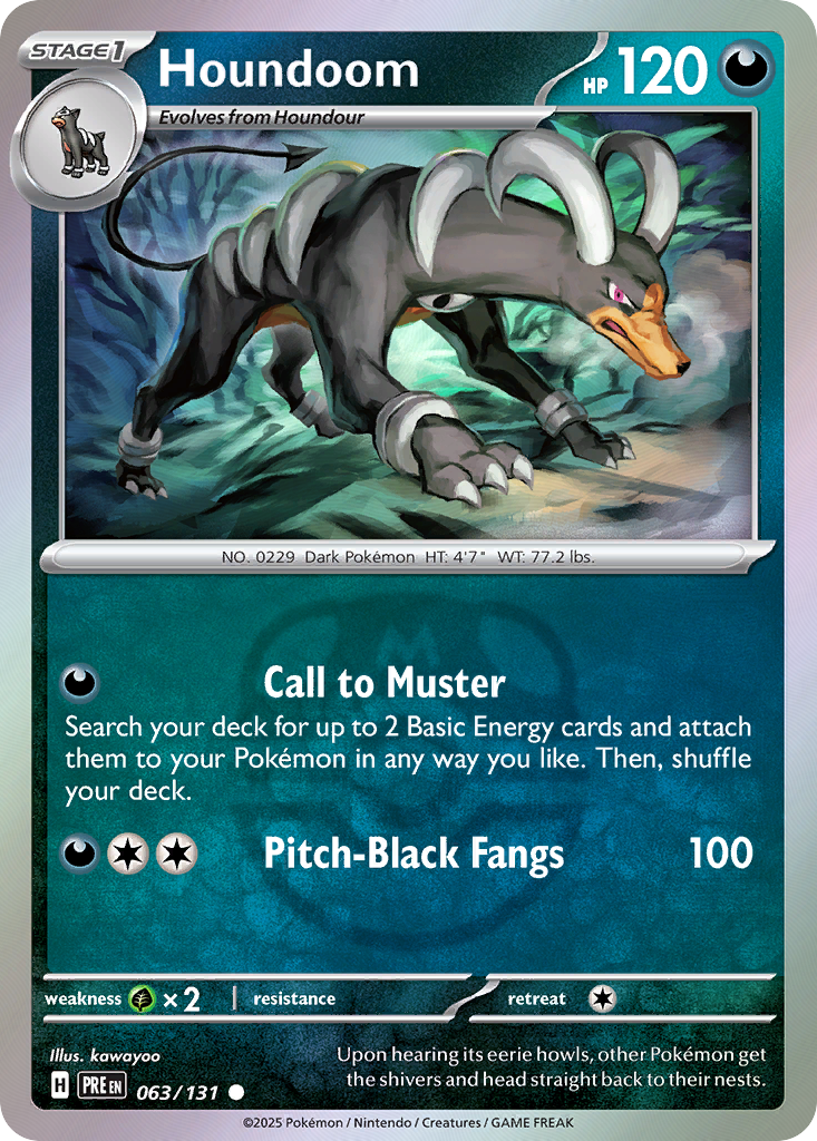 Houndoom 063/131 Prismatic Evolutions Pokémon card