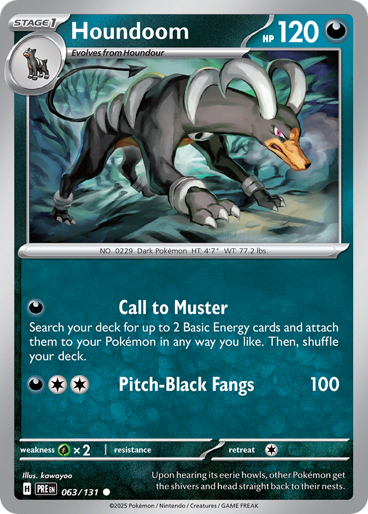 Houndoom 063/131 Prismatic Evolutions Pokémon card