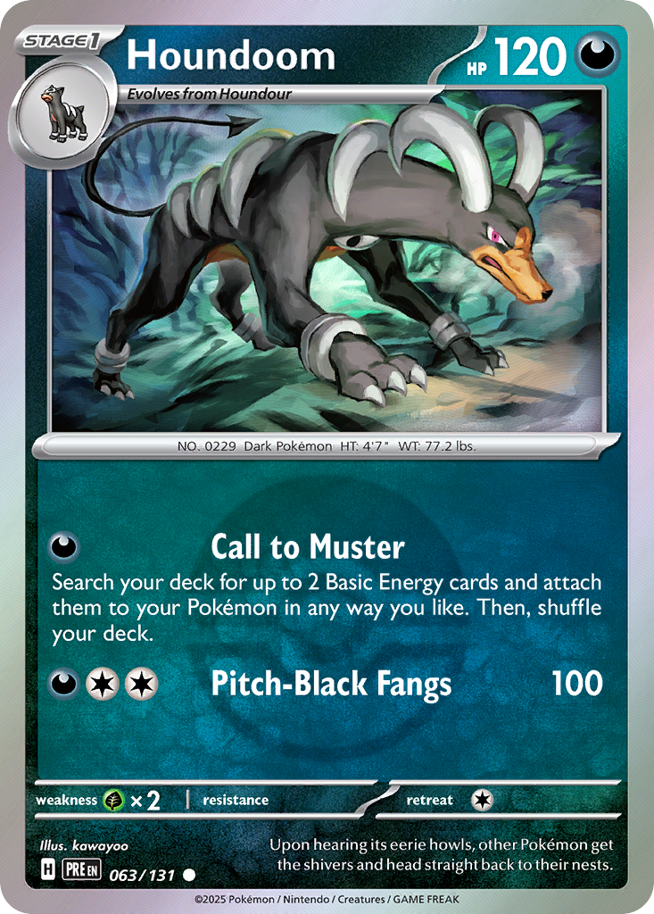 Houndoom 063/131 Prismatic Evolutions Pokémon card