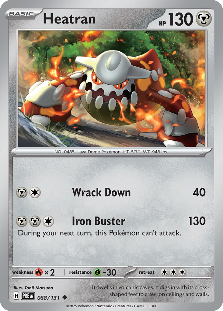 Heatran 068/131 Prismatic Evolutions Pokémon card