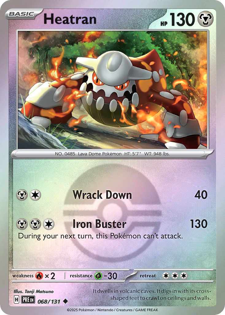 Heatran 068/131 Prismatic Evolutions Pokémon card