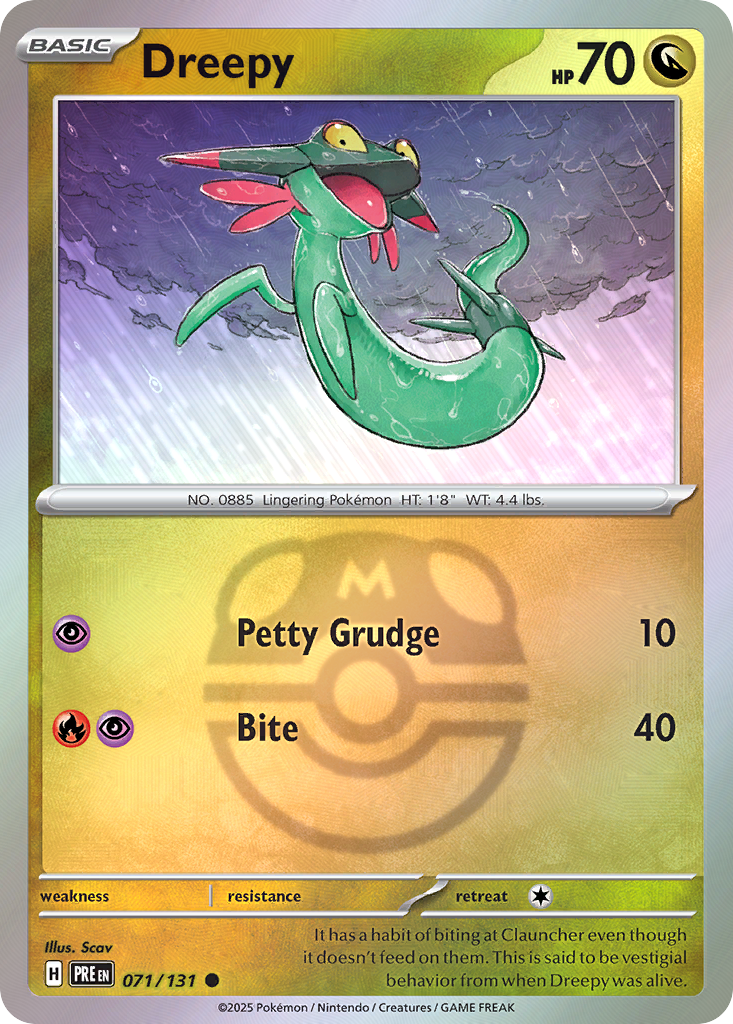 Dreepy 071/131 Prismatic Evolutions Pokémon card