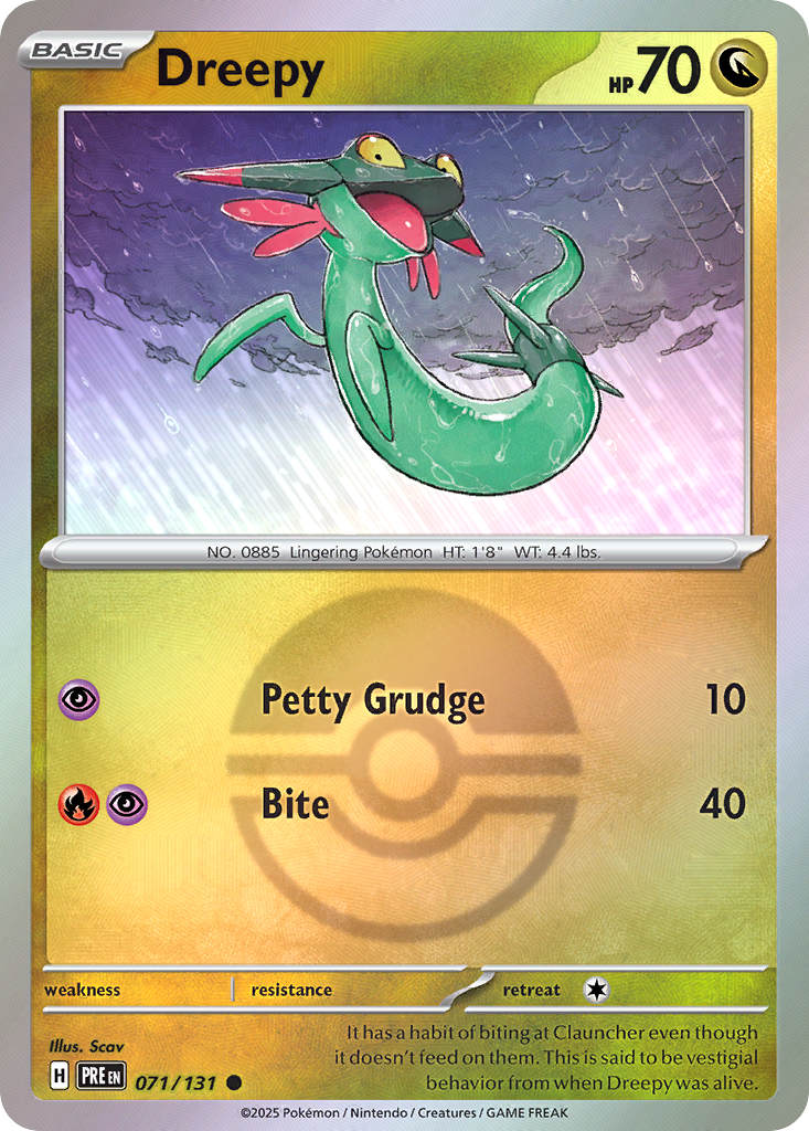 Dreepy 071/131 Prismatic Evolutions Pokémon card