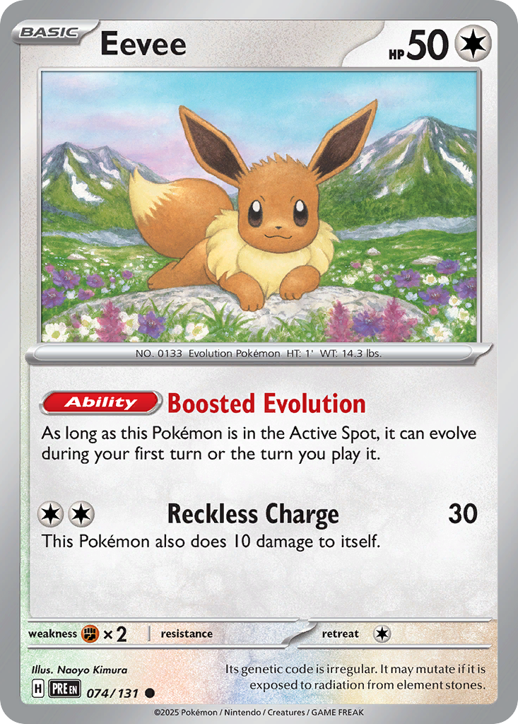 Eevee 074/131 Prismatic Evolutions Pokémon card