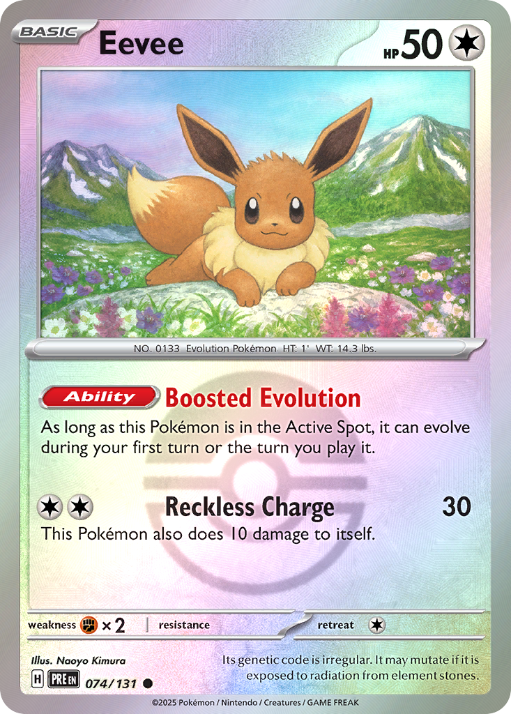 Eevee 074/131 Prismatic Evolutions Pokémon card