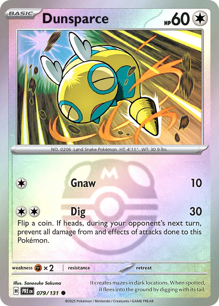 Dunsparce 079/131 Prismatic Evolutions Pokémon card