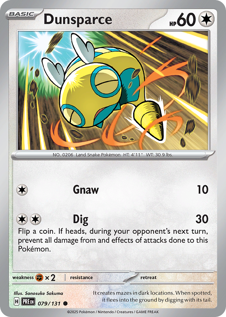 Dunsparce 079/131 Prismatic Evolutions Pokémon card