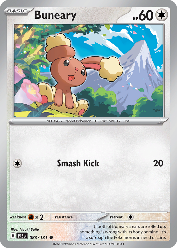 Buneary 083/131 Prismatic Evolutions Pokémon card