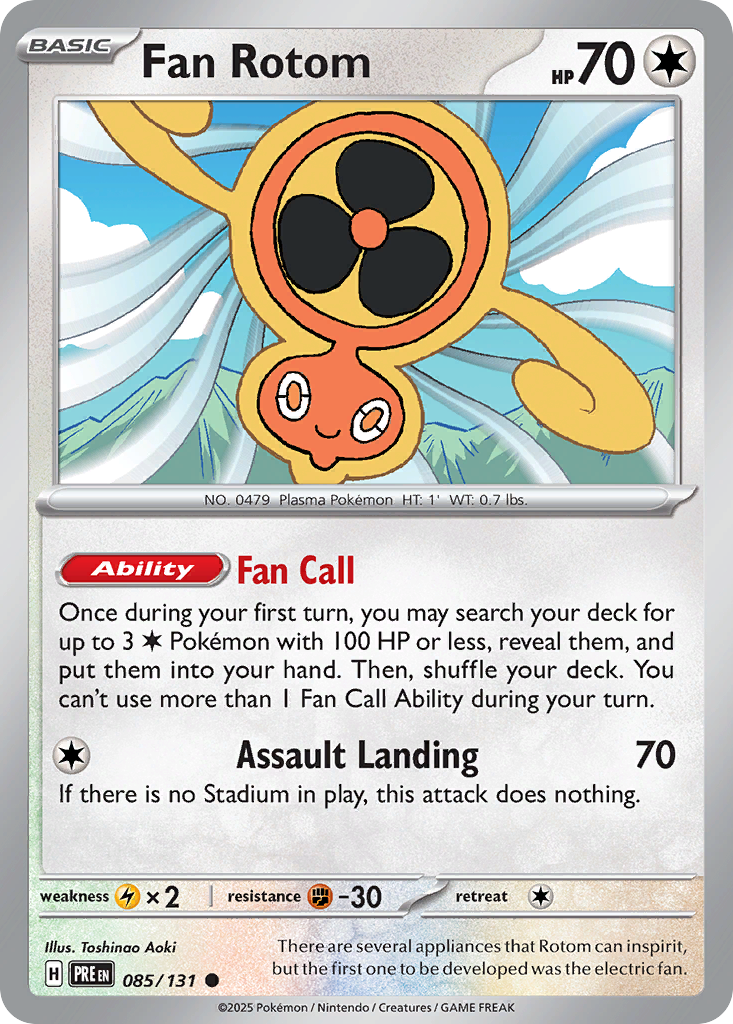 Fan Rotom 085/131 Prismatic Evolutions Pokémon card