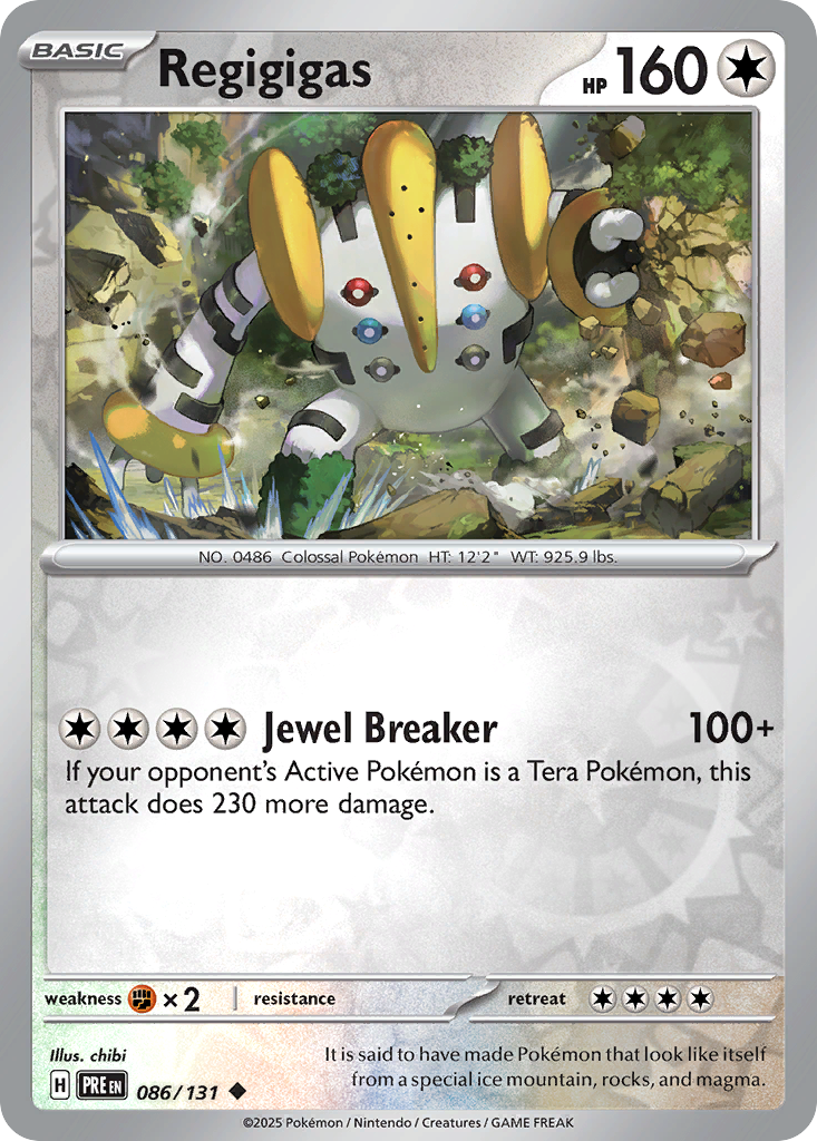 Regigigas 086/131 Prismatic Evolutions Pokémon card