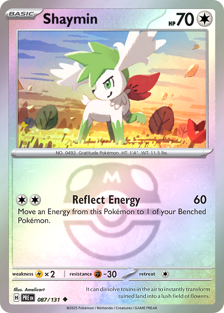 Shaymin 087/131 Prismatic Evolutions Pokémon card