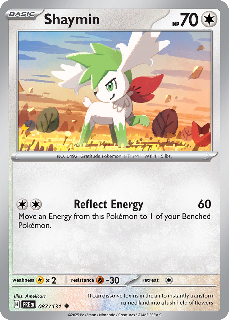 Shaymin 087/131 Prismatic Evolutions Pokémon card