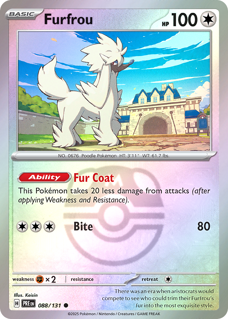 Furfrou 088/131 Prismatic Evolutions Pokémon card