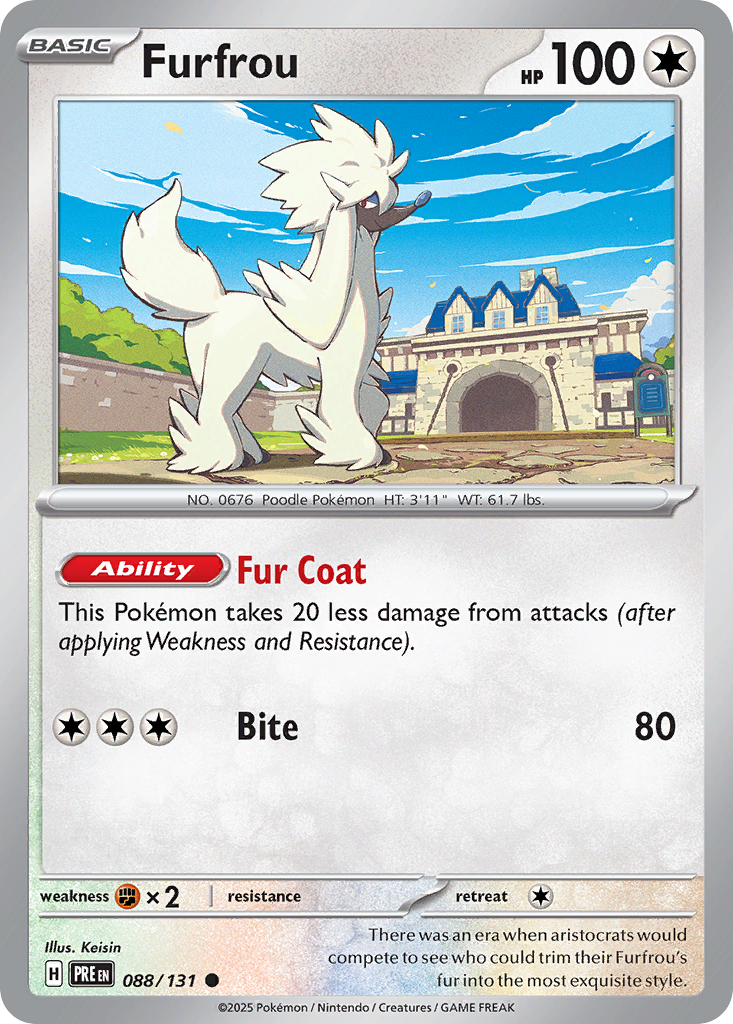 Furfrou 088/131 Prismatic Evolutions Pokémon card