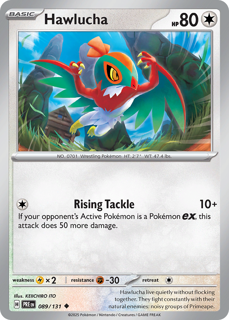 Hawlucha 089/131 Prismatic Evolutions Pokémon card