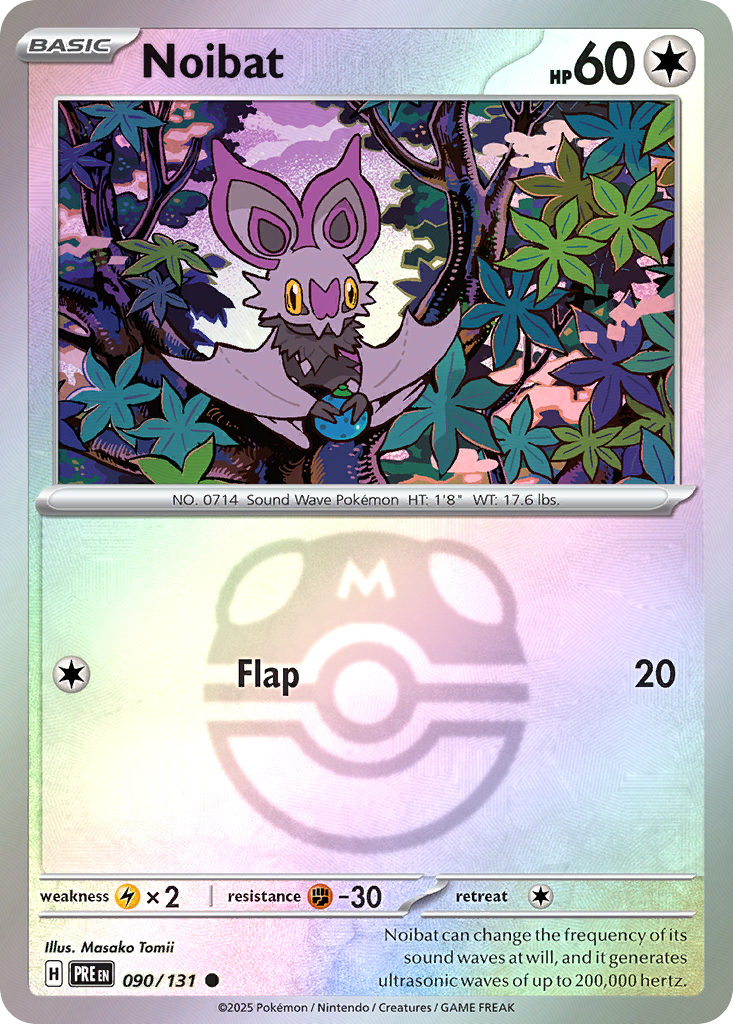 Noibat 090/131 Prismatic Evolutions Pokémon card