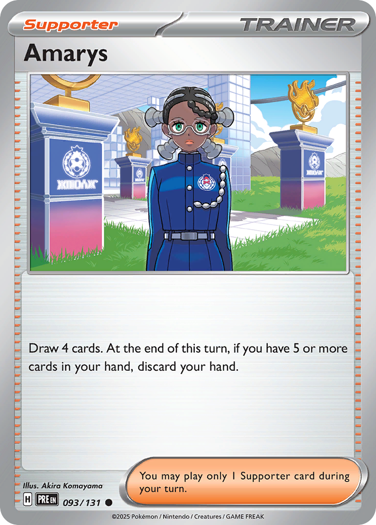 Amarys 093/131 Prismatic Evolutions Pokémon card