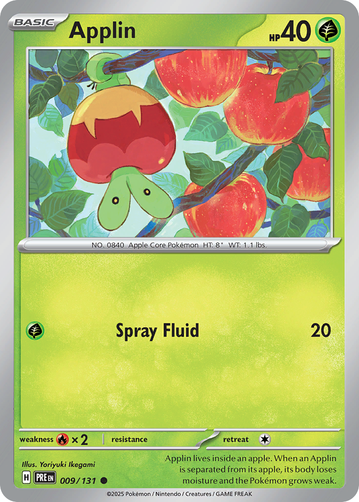 Applin 009/131 Prismatic Evolutions Pokémon card