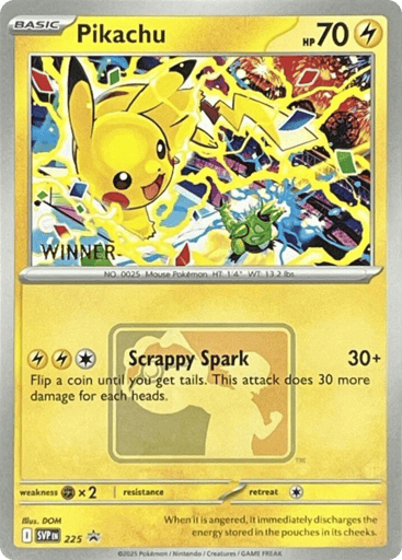 Pikachu 225/224 from Scarlet & Violet Black Star Promos