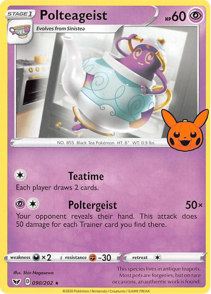 Polteageist 090/202 Sword & Shield Pokémon card