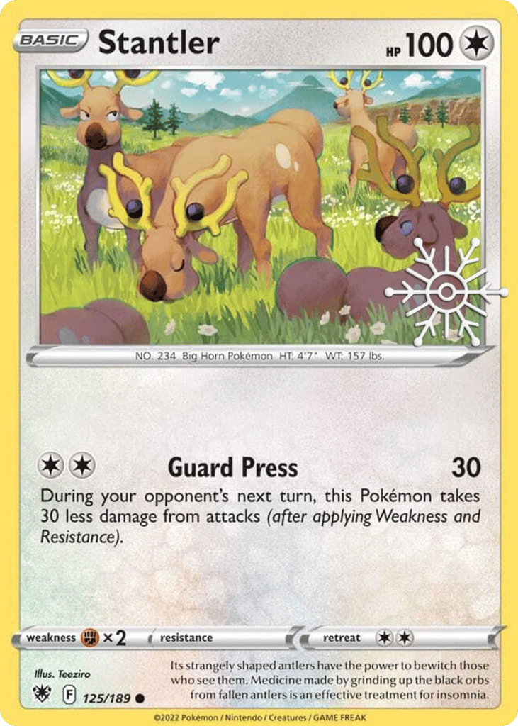 Stantler 125/189 Astral Radiance Pokémon card