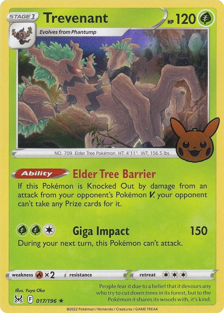 Trevenant 017/196 Lost Origin Pokémon card