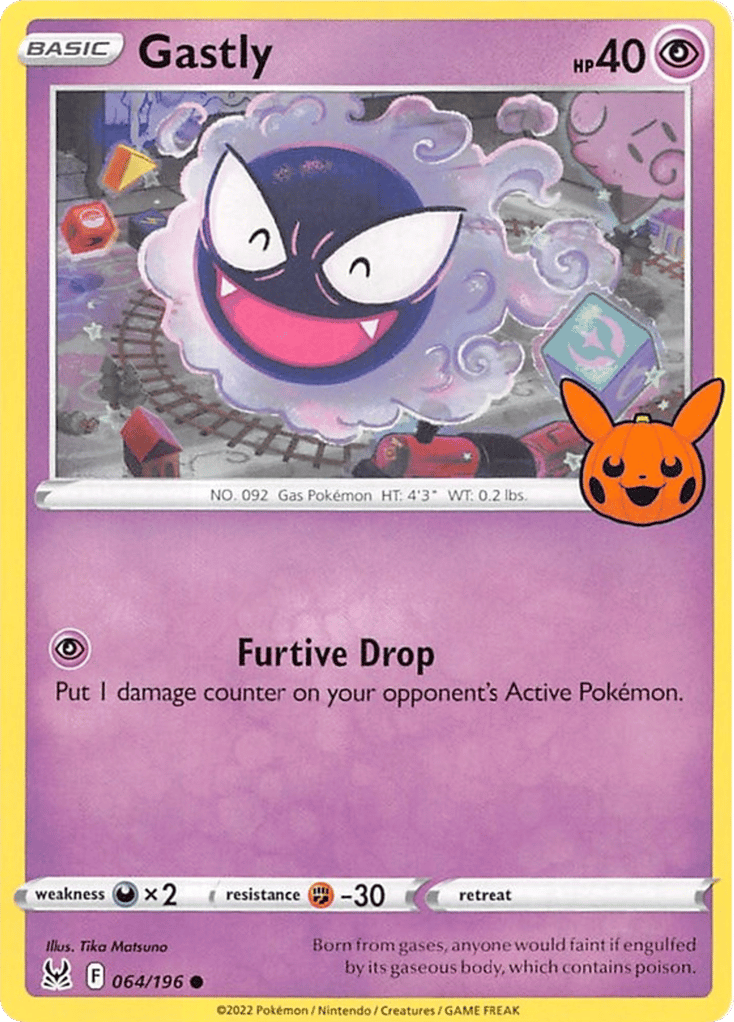 Gastly 064/196 Lost Origin Pokémon card