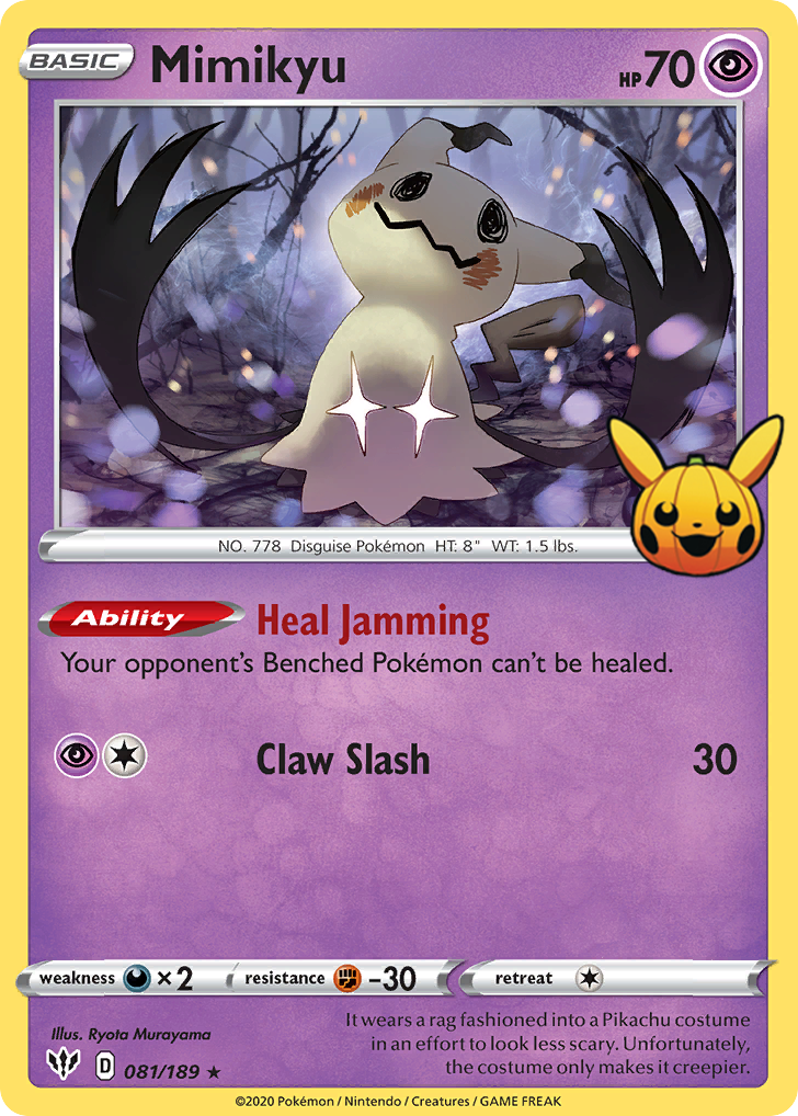 Mimikyu 081/189 Darkness Ablaze Pokémon card