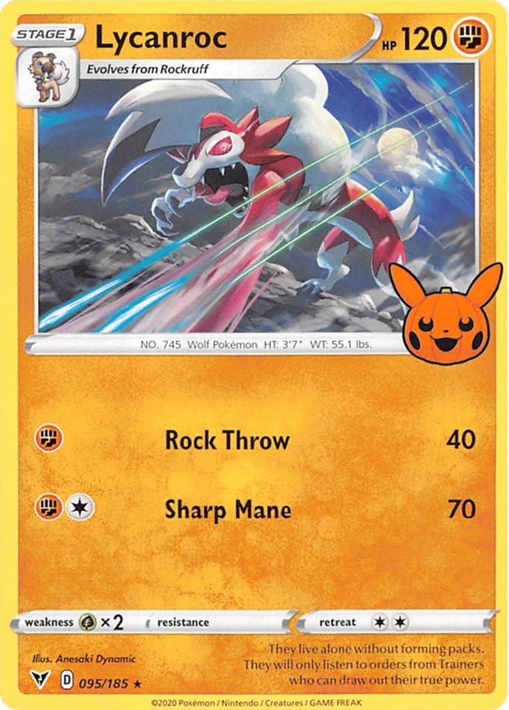 Lycanroc 095/185 Vivid Voltage Pokémon card