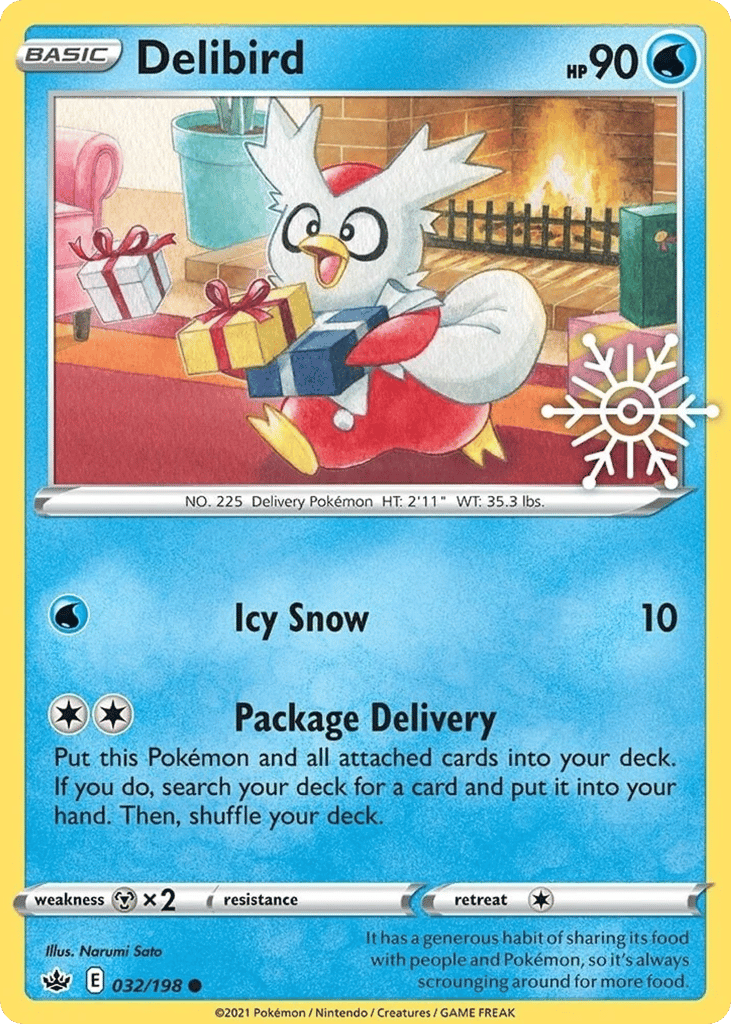 Delibird 032/198 Chilling Reign Pokémon card