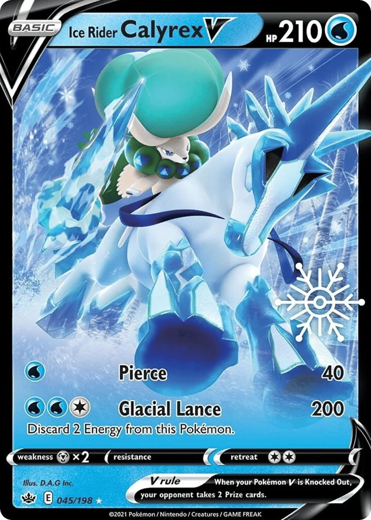 Ice Rider Calyrex V 045/198 Chilling Reign Pokémon card