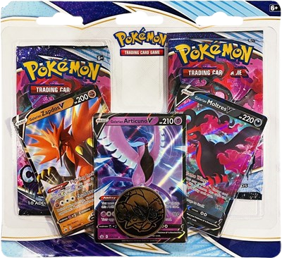 Chilling Reign 2-Pack Blister – Galarian Zapdos V, Articuno V, Moltres V