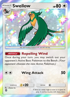 Swellow from Team Rocket's Ambition — Pokémon card with swellow