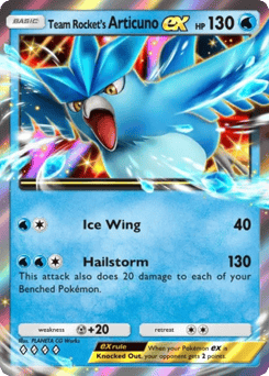 Team Rocket's Articuno ex from Team Rocket's Ambition — Pokémon card with team rocket