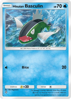Hisuian Basculin from Team Rocket's Ambition — Pokémon card with basculin