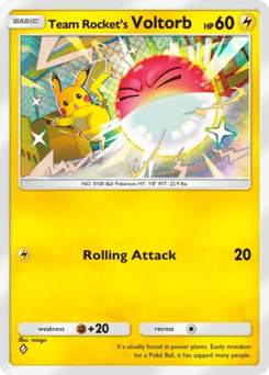 Team Rocket's Voltorb from Team Rocket's Ambition — Pokémon card with voltorb