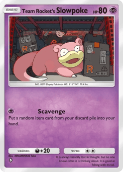 Team Rocket's Slowpoke from Team Rocket's Ambition — Pokémon card with team rocket