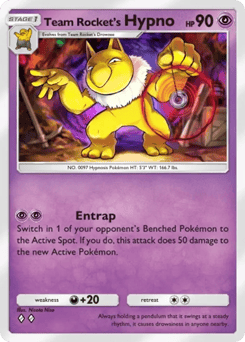 Team Rocket's Hypno from Team Rocket's Ambition — Pokémon card with team rocket