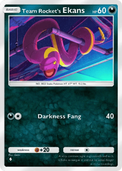 Team Rocket's Ekans from Team Rocket's Ambition — Pokémon card with team rocket