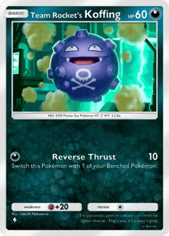 Team Rocket's Koffing from Team Rocket's Ambition — Pokémon card with team rocket