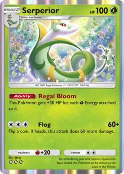 Serperior from Team Rocket's Ambition — Pokémon card with serperior