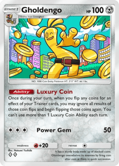 Gholdengo from Team Rocket's Ambition — Pokémon card with gholdengo