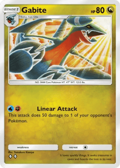 Gabite from Team Rocket's Ambition — Pokémon card with gabite