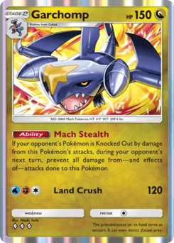 Garchomp from Team Rocket's Ambition — Pokémon card with garchomp
