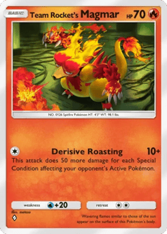 Team Rocket's Magmar from Team Rocket's Ambition — Pokémon card with team rocket