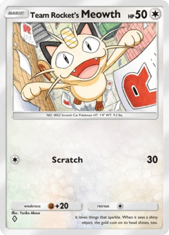 Team Rocket's Meowth from Team Rocket's Ambition — Pokémon card with team rocket