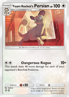 Team Rocket's Persian from Team Rocket's Ambition — Pokémon card with team rocket